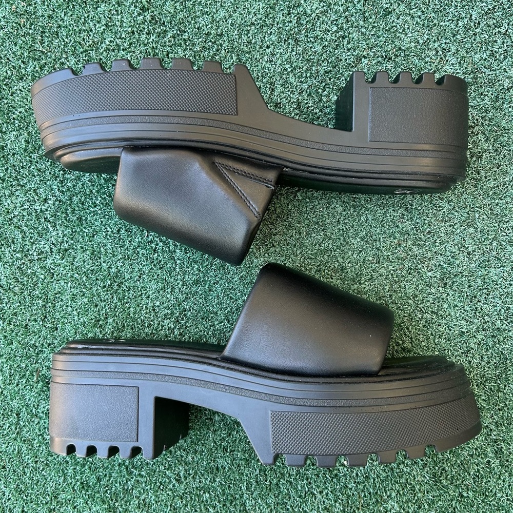 NWT Gianni Bini GB Kickback Platform Slide Sandal Black 9.5 - Picture 11 of 13